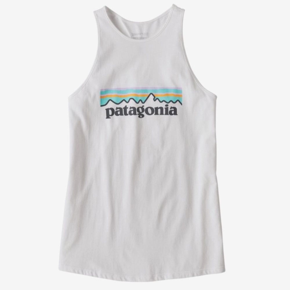 patagonia logo tank white
